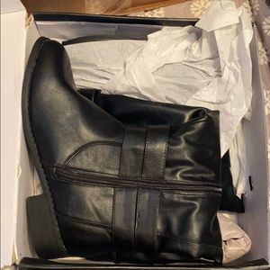 Wide calf knee high boots